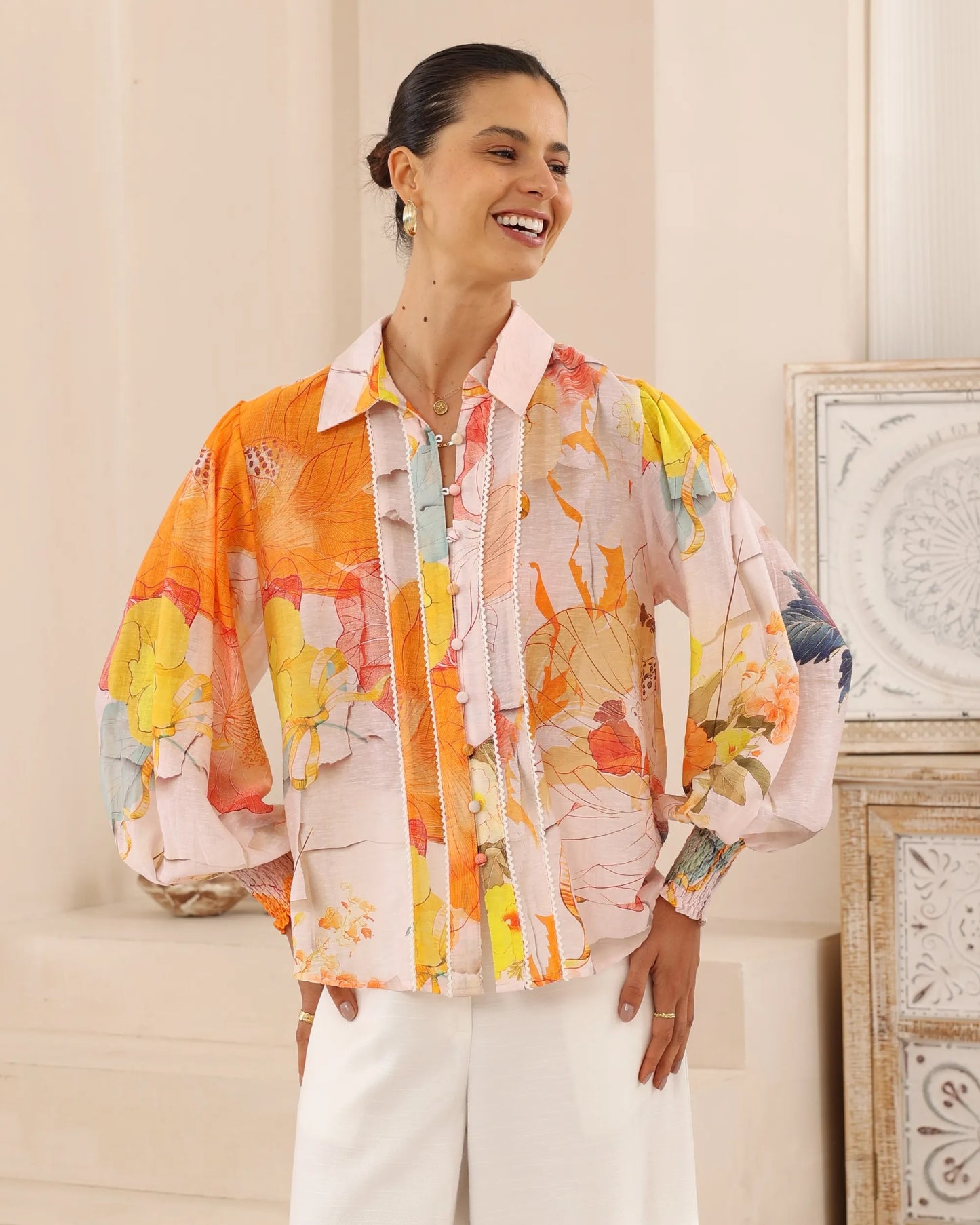 Autumn Floral Blouse