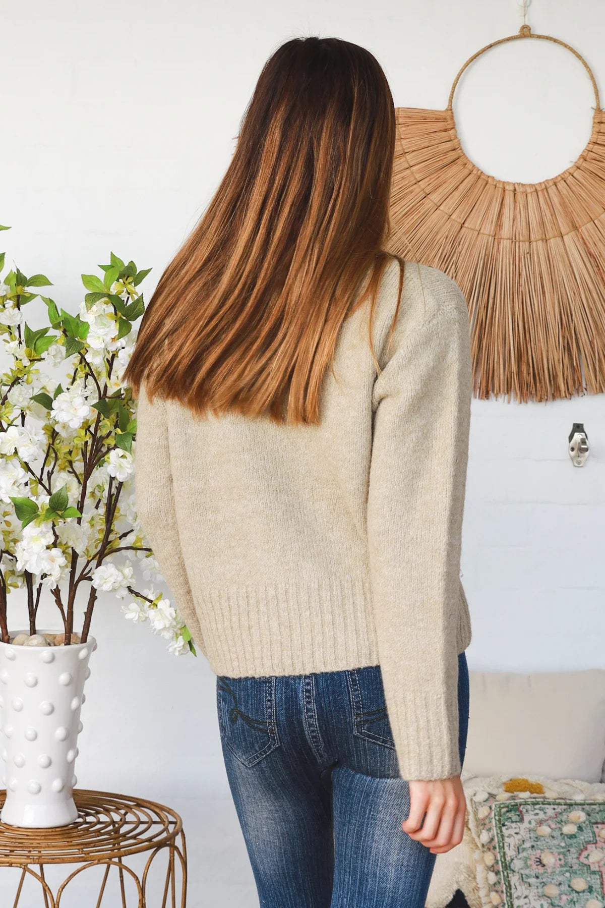 Sequin Diamond Knit