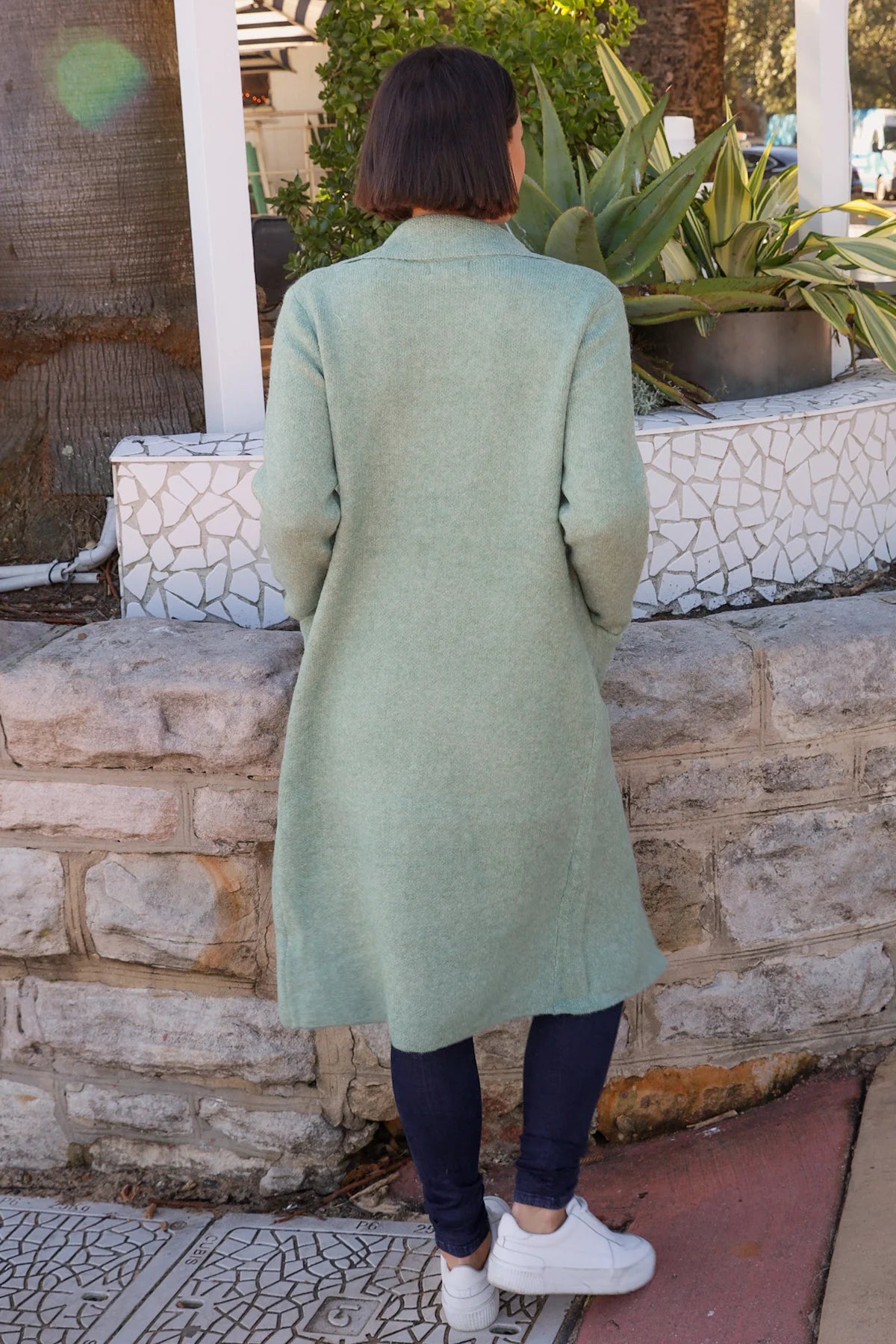 Sage Longline Coatigan