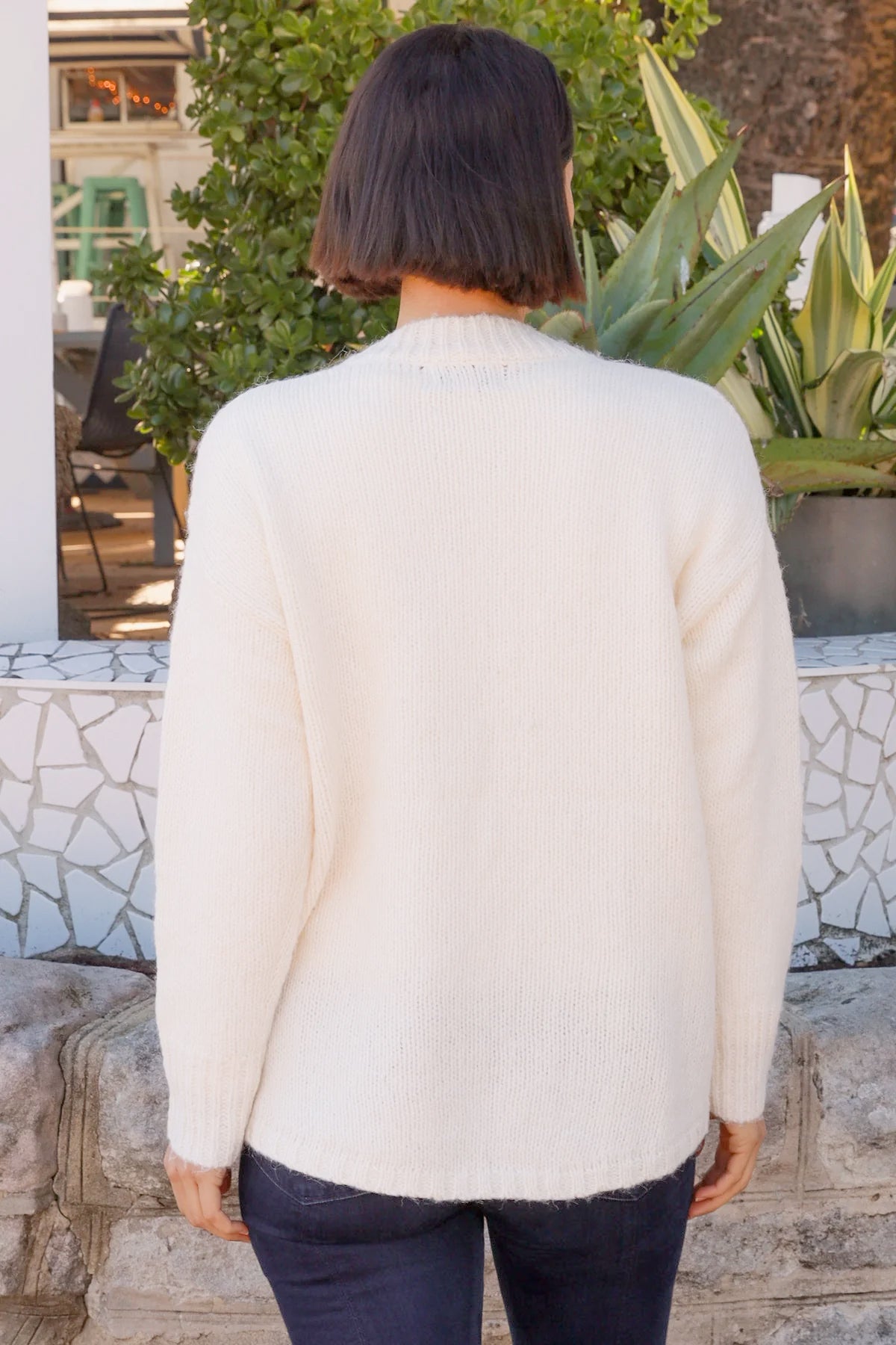 Cozy Cream V-Neck Jumper