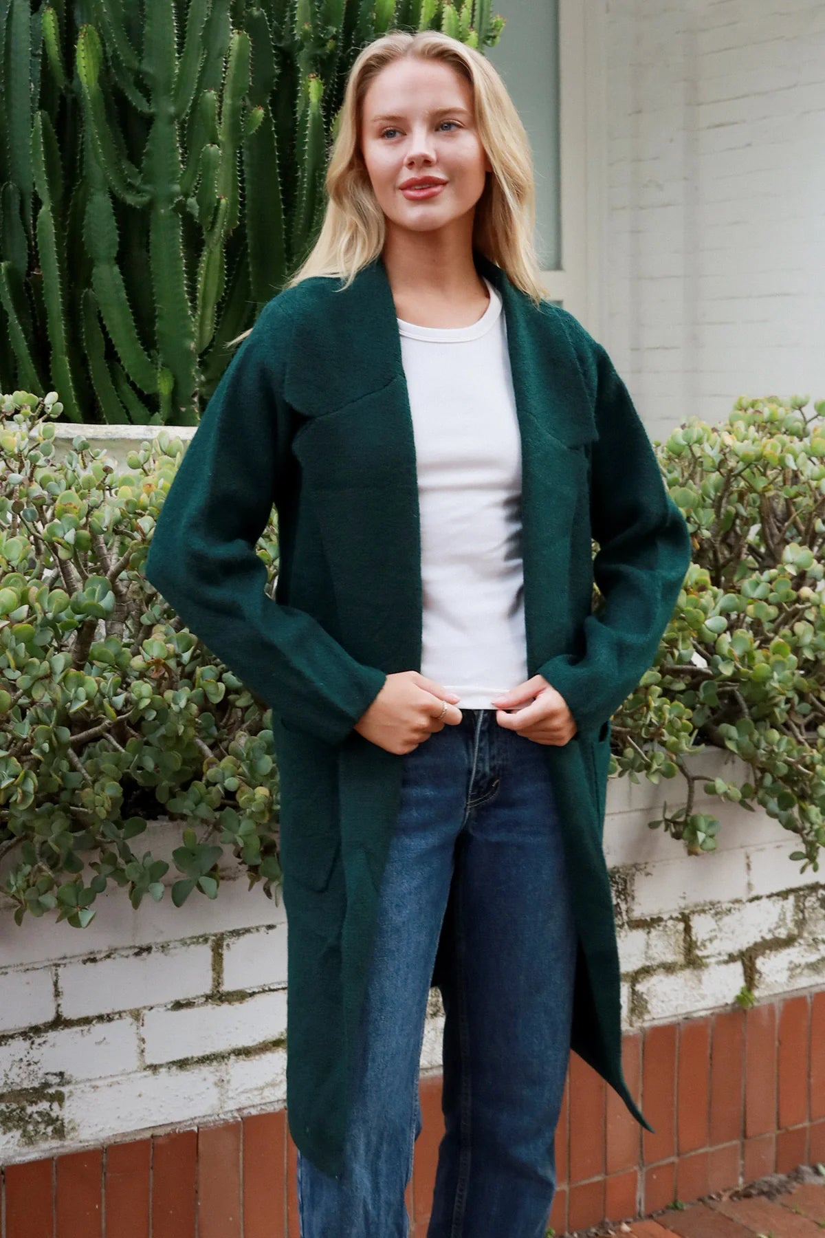 Emerald Lapel Coatigan