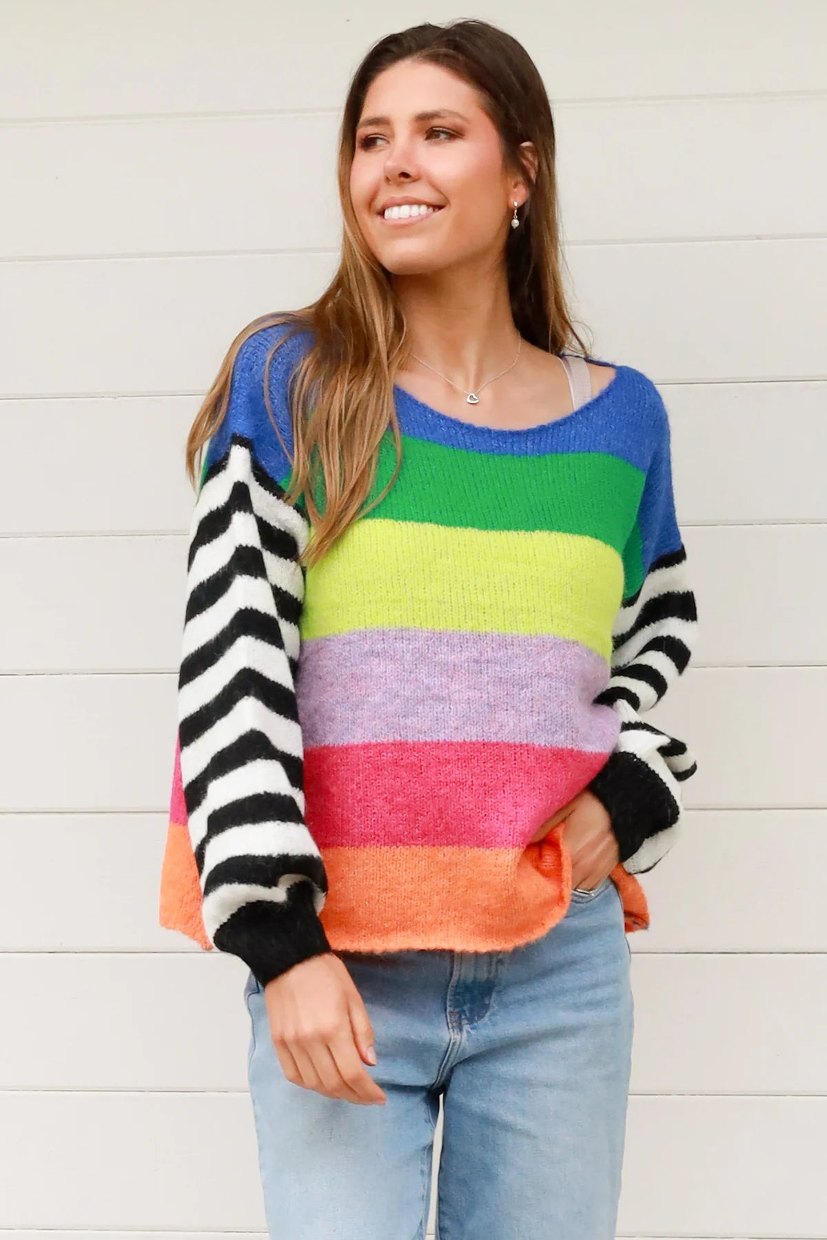 Bold Rainbow Knit