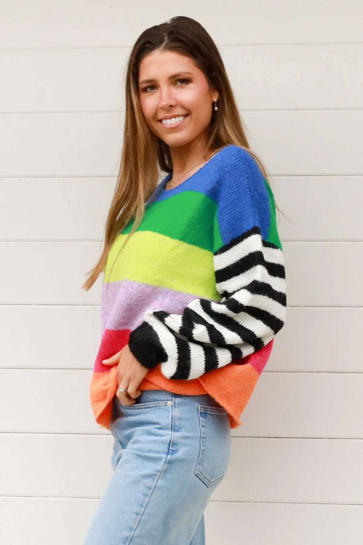 Bold Rainbow Knit