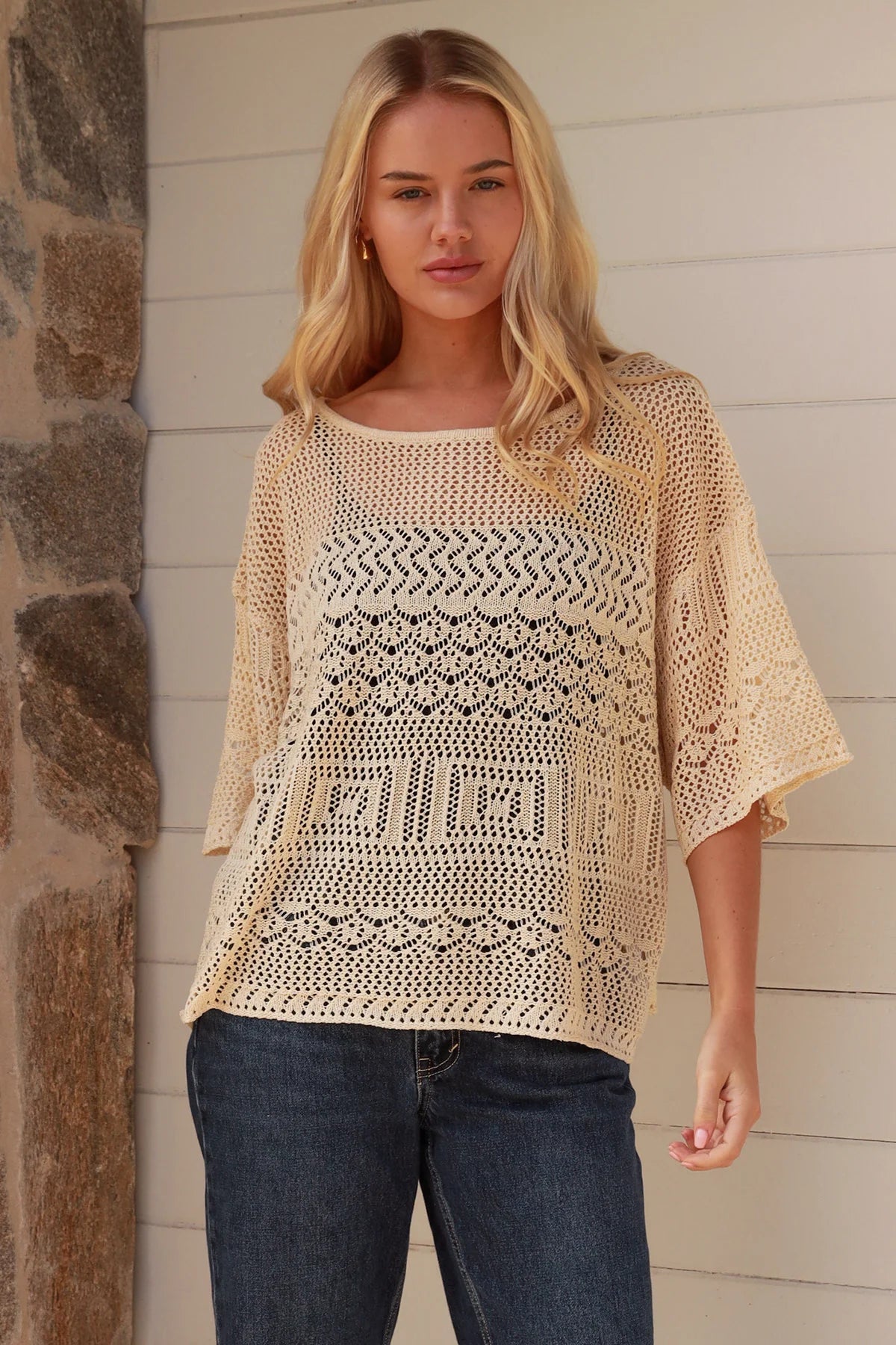 Ivory Crochet Top