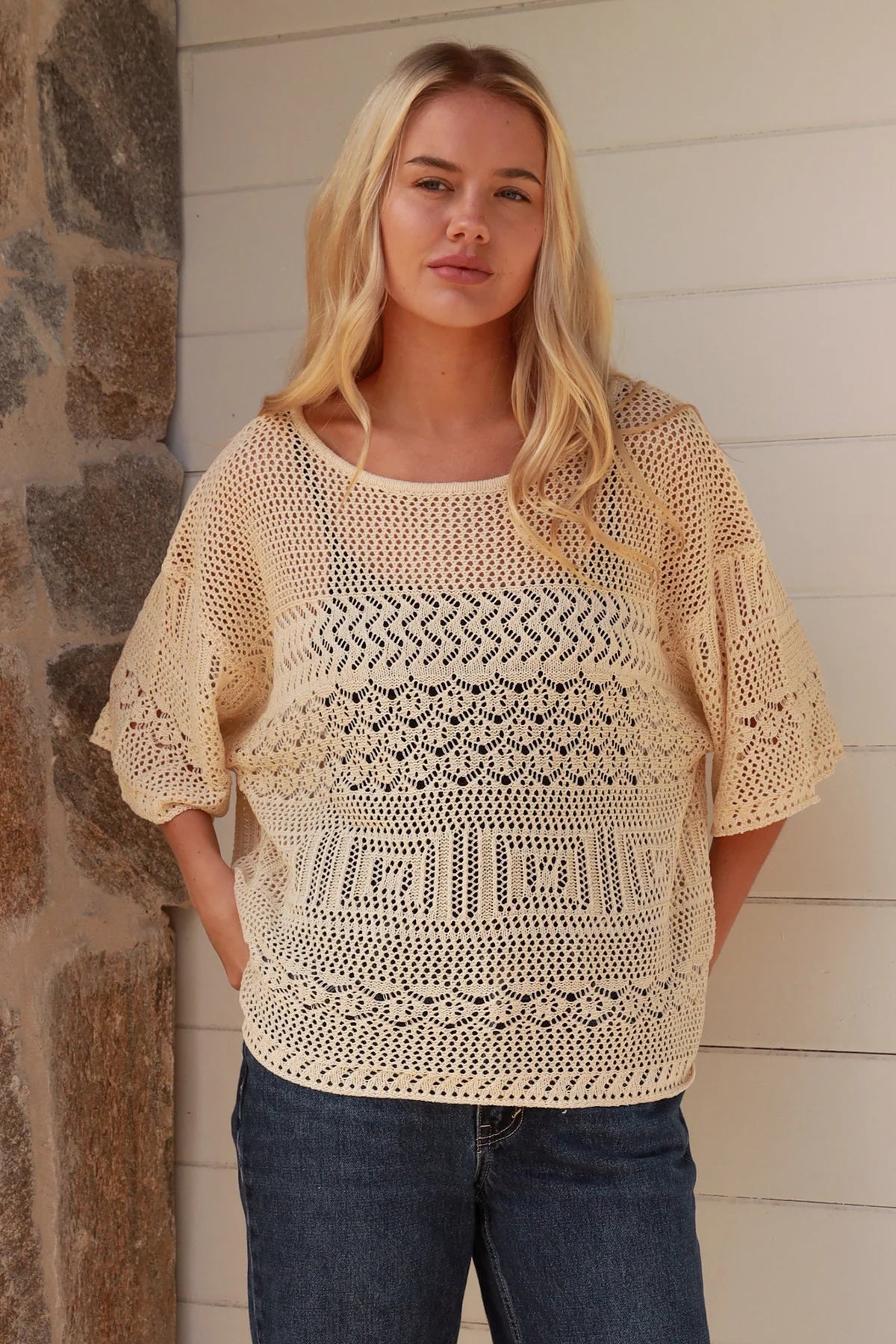 Ivory Crochet Top