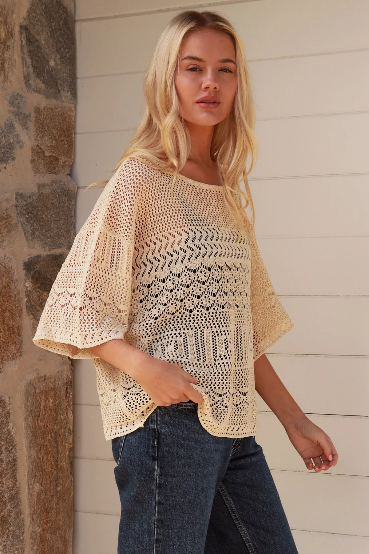 Ivory Crochet Top