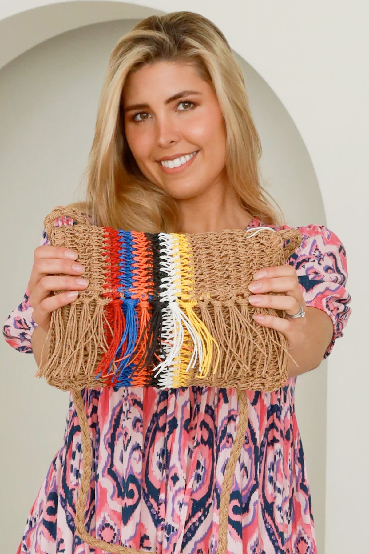 Bohemian Woven Fringe Bag