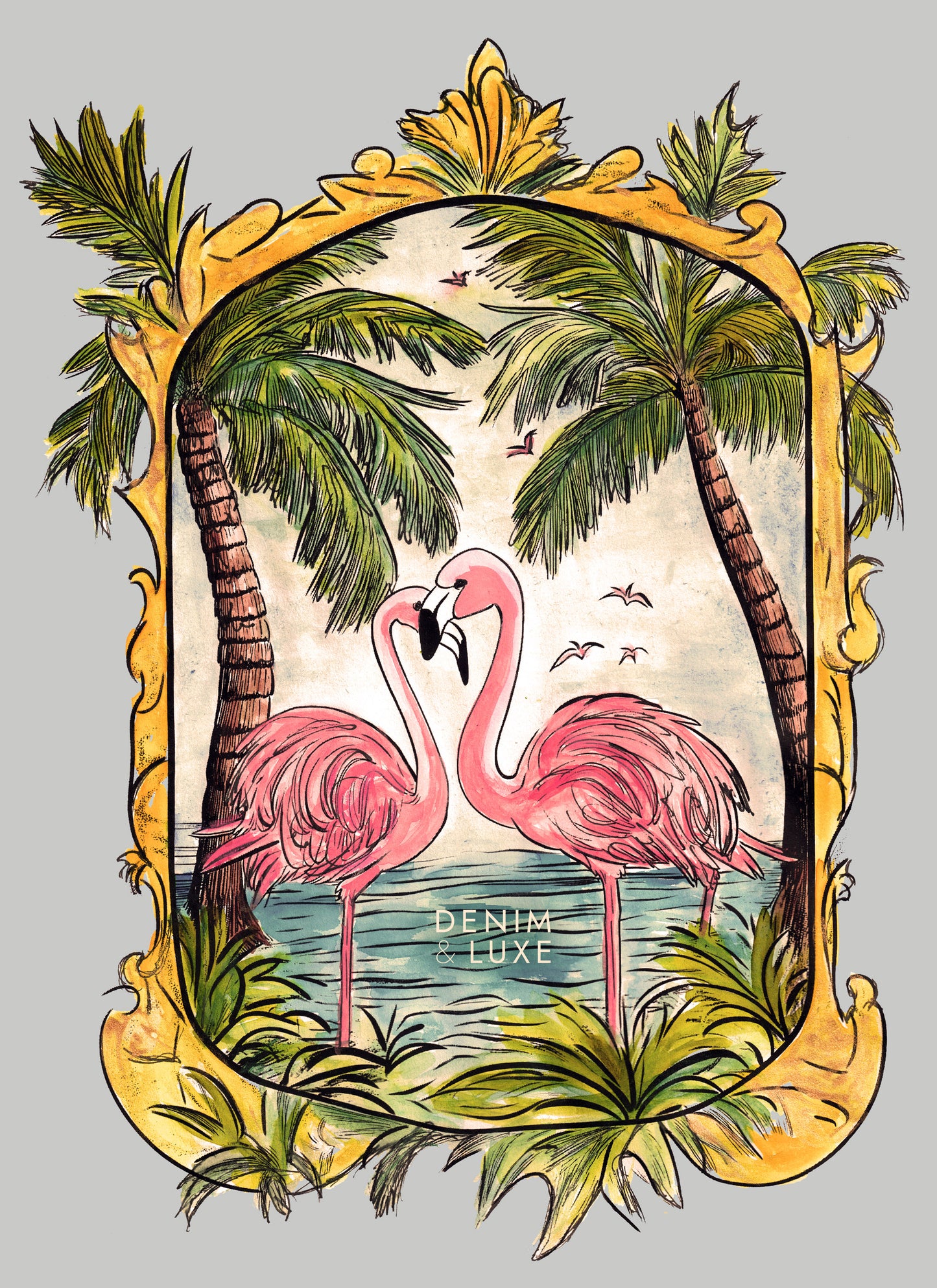 Denim & Luxe Flamingo Tee