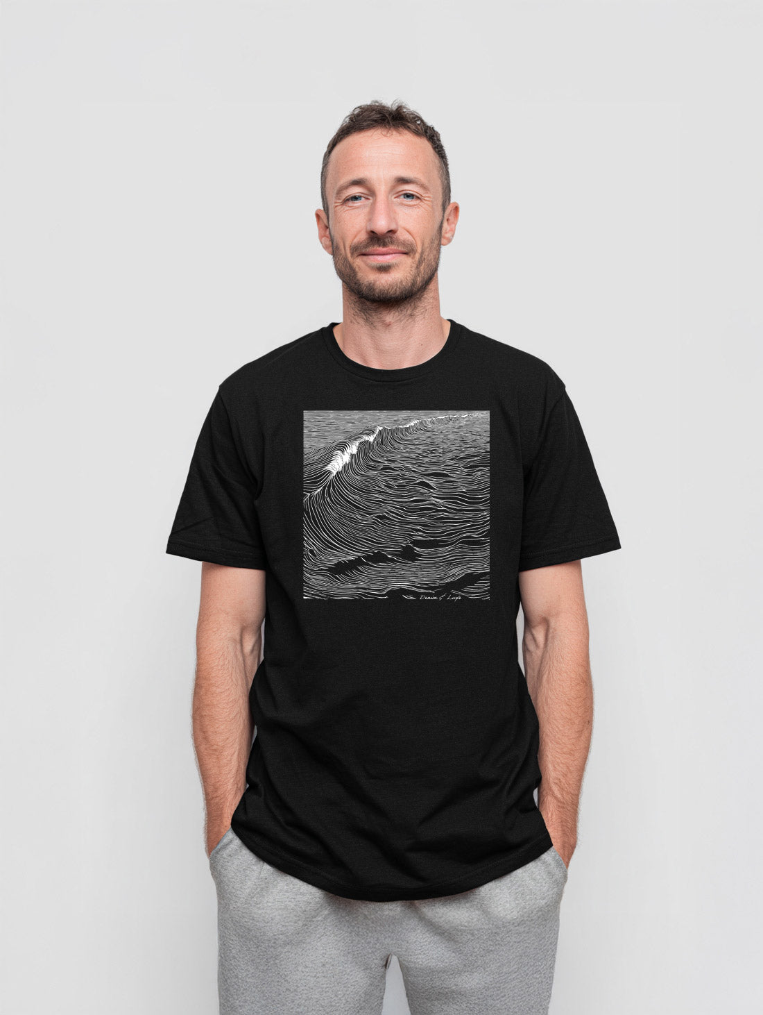 Denim & Luxe Mens Moon Wave Tee