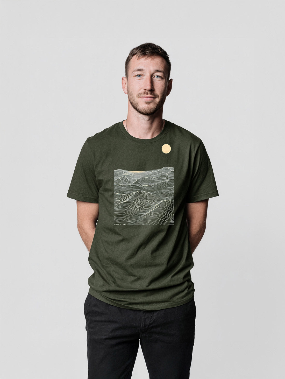 Denim & Luxe Mens Moon Wave Remix Tee