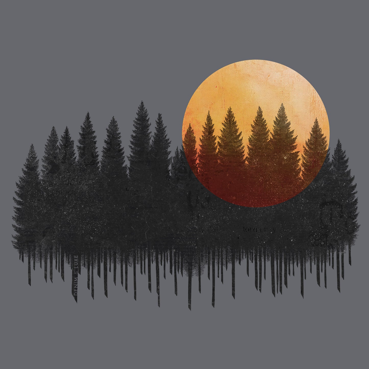 Denim & Luxe Mens Pine Trees Tee