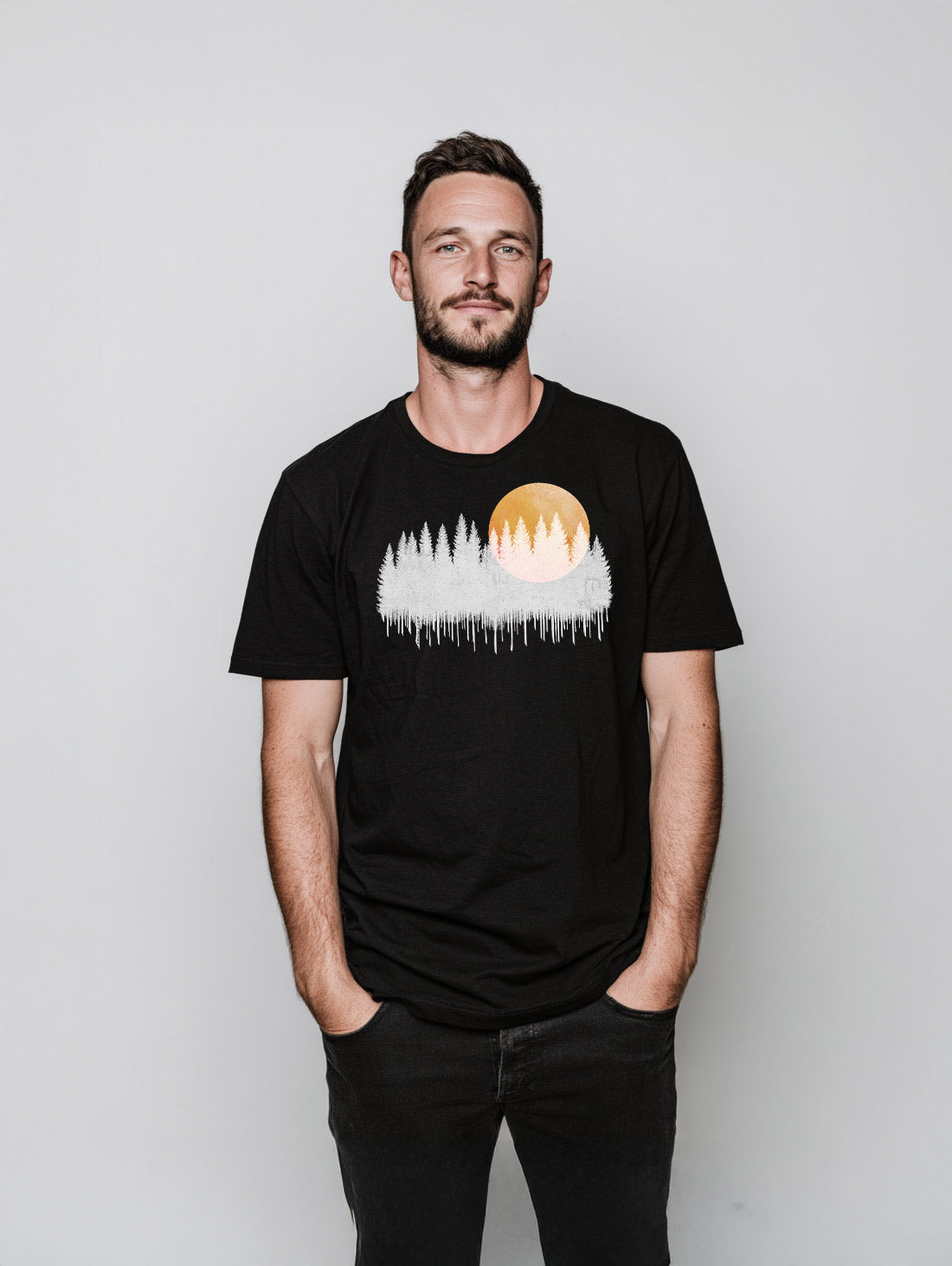 Denim & Luxe Mens Pine Trees Tee