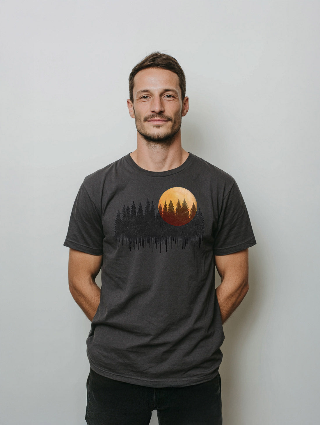 Denim & Luxe Mens Pine Trees Tee