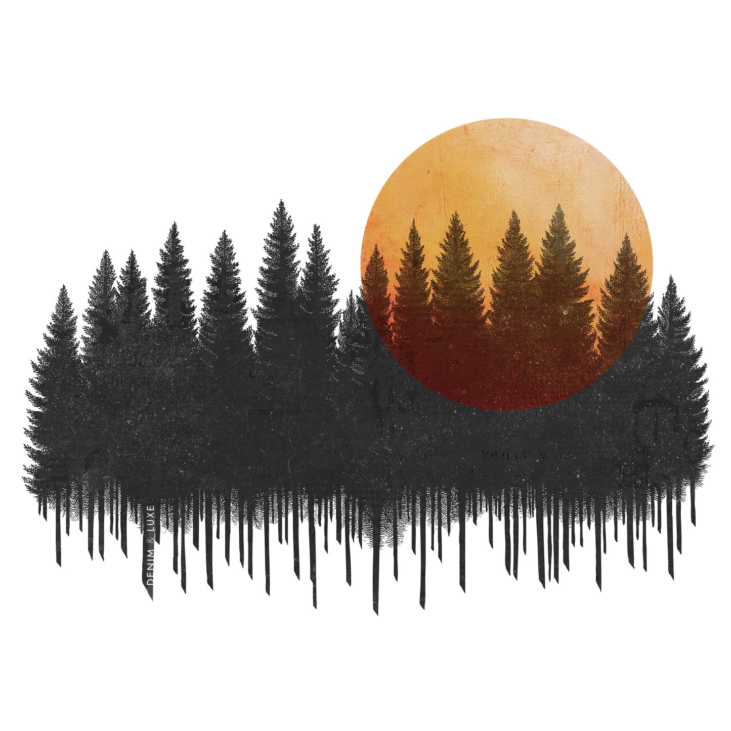 Denim & Luxe Mens Pine Trees Tee