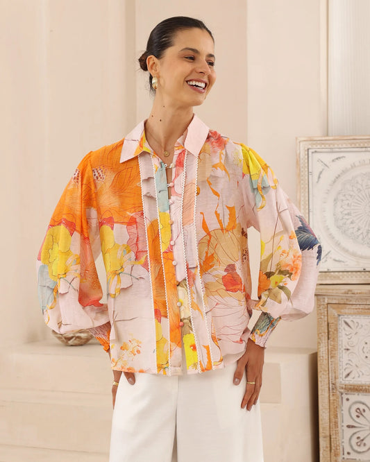 Autumn Floral Blouse