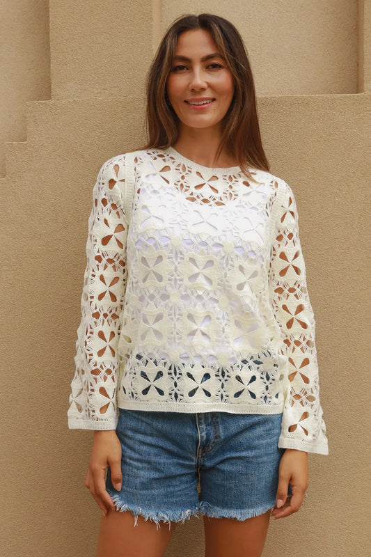 Chic Lace Top in White