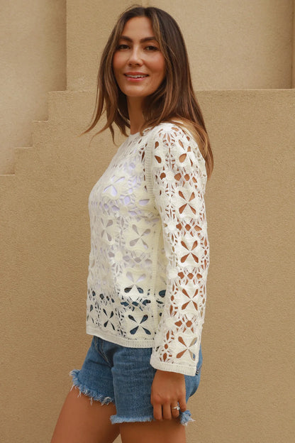 Chic Lace Top in White