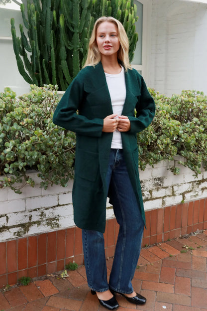 Emerald Lapel Coatigan