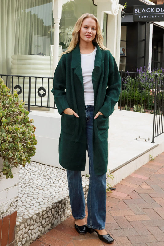 Emerald Lapel Coatigan