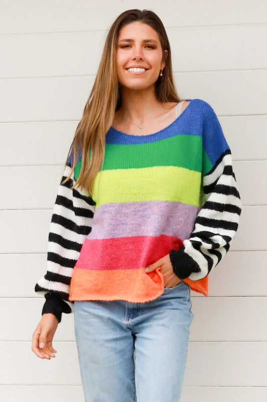 Bold Rainbow Knit