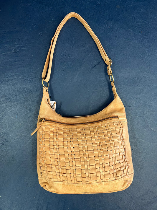 Woven Leather Cross Body Bag