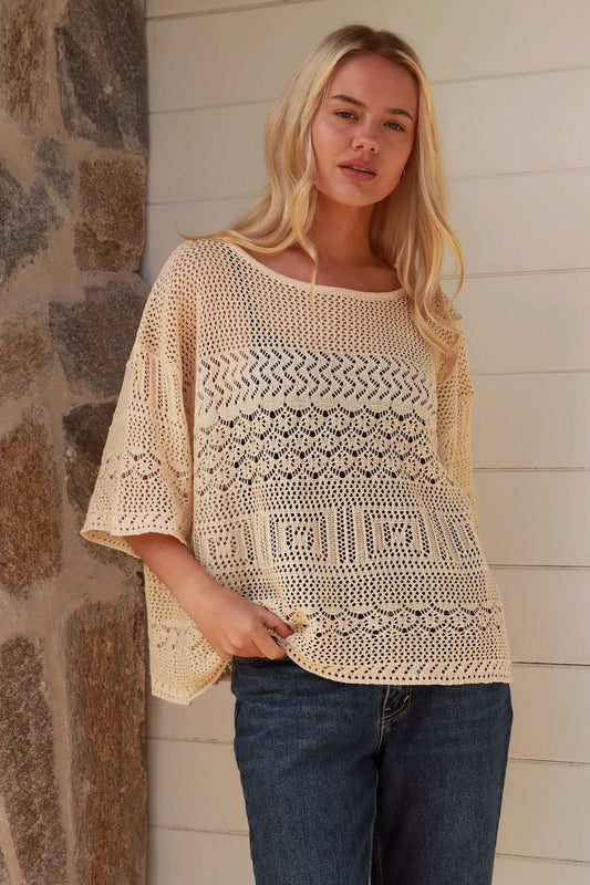 Ivory Crochet Top