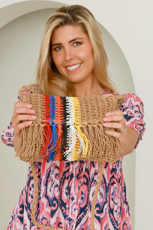 Bohemian Woven Fringe Bag