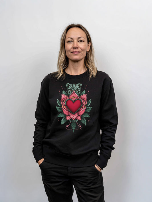 Denim & Luxe Ladies Crew Neck Top
