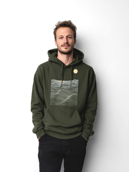 Denim & Luxe Mens Moon Wave Remix Hoodie