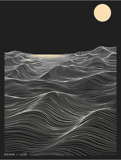 Denim & Luxe Mens Moon Wave Remix Hoodie