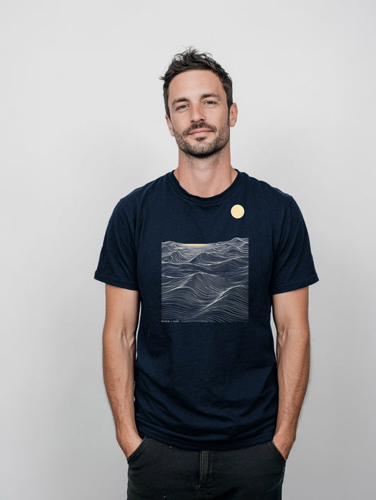Denim & Luxe Mens Moon Wave Remix Tee