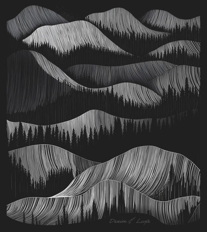Denim & Luxe Mens Mountain Waves Tee