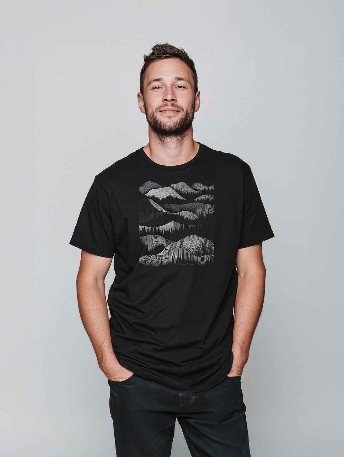 Denim & Luxe Mens Mountain Waves Tee