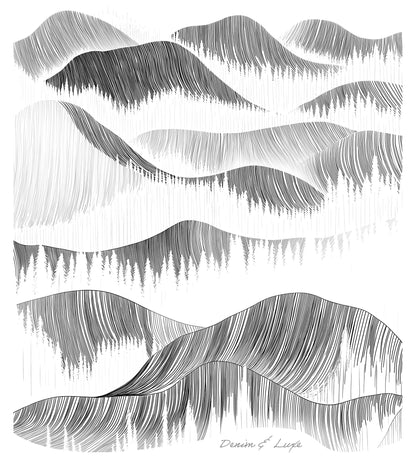 Denim & Luxe Mens Mountain Waves Tee