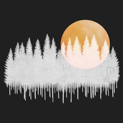 Denim & Luxe Mens Pine Trees Hoodie