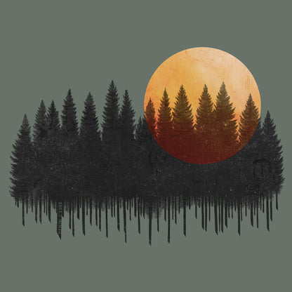 Denim & Luxe Mens Pine Trees Hoodie