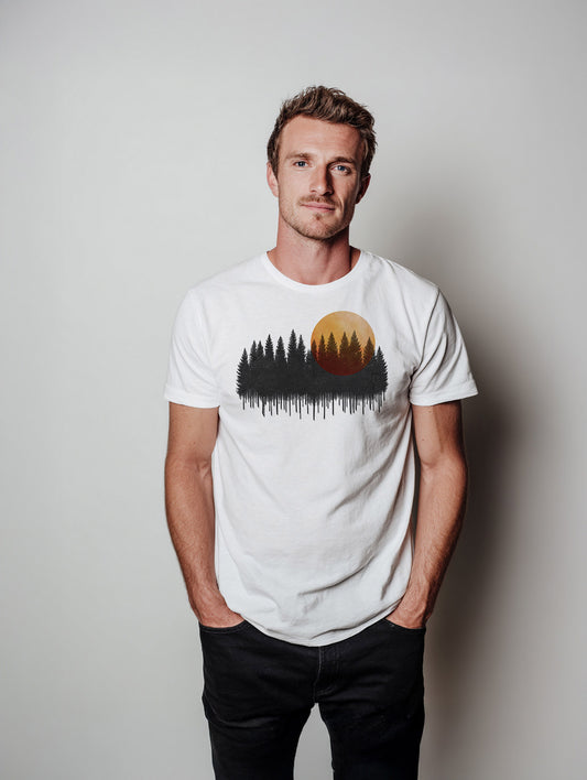 Denim & Luxe Mens Pine Trees Tee