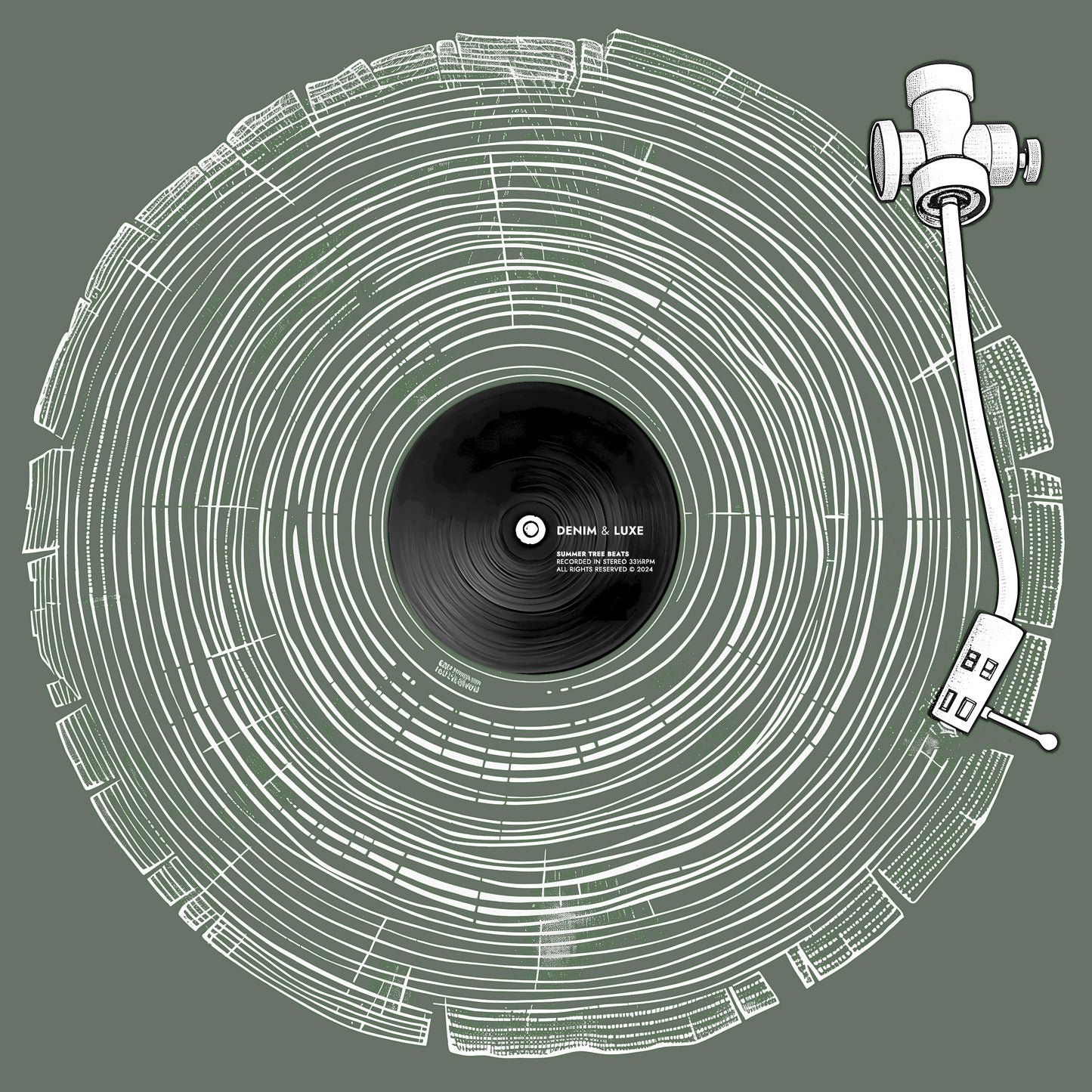 Denim & Luxe Mens Tree Rings Record Tee