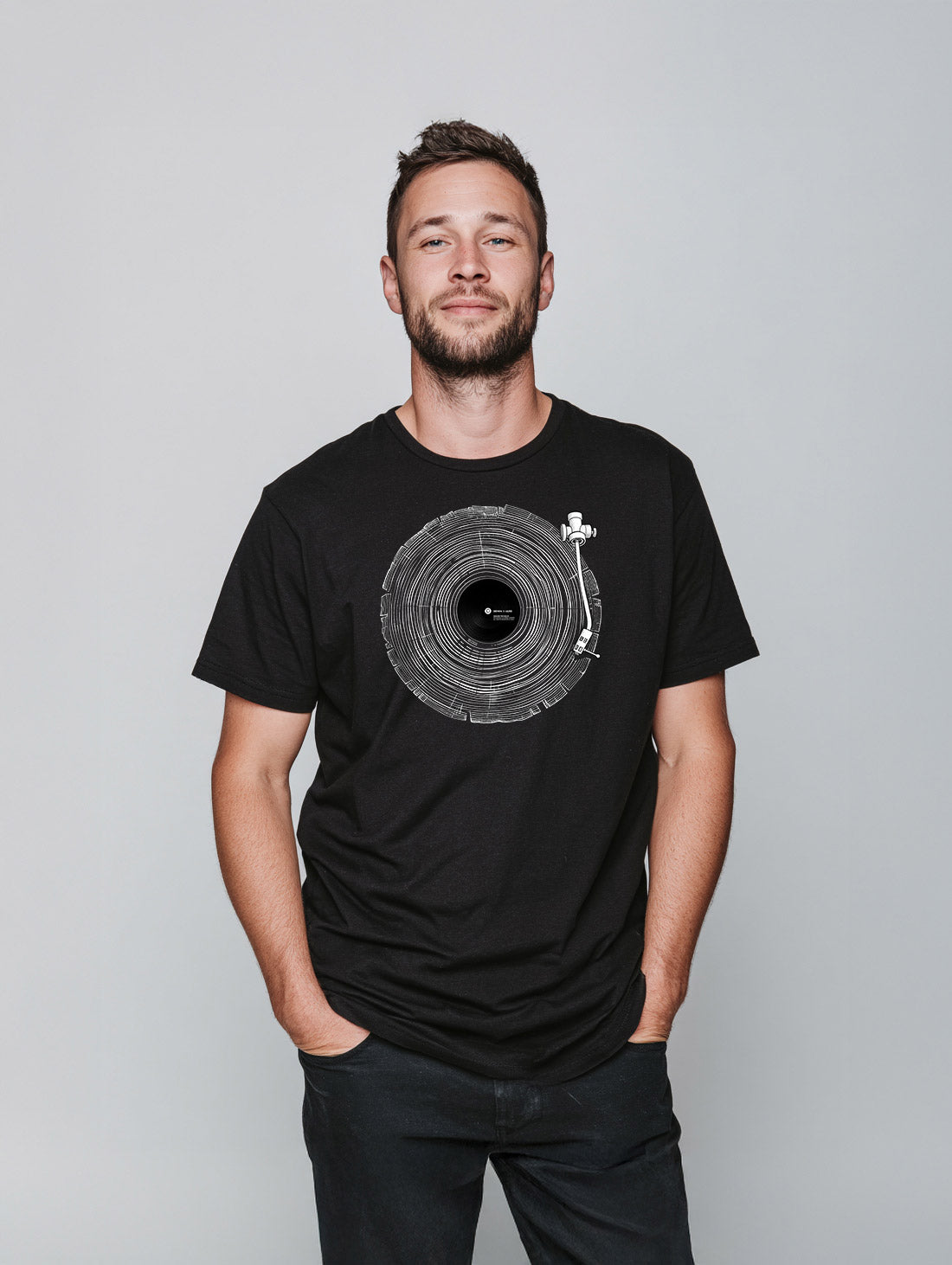 Denim & Luxe Mens Tree Rings Record Tee