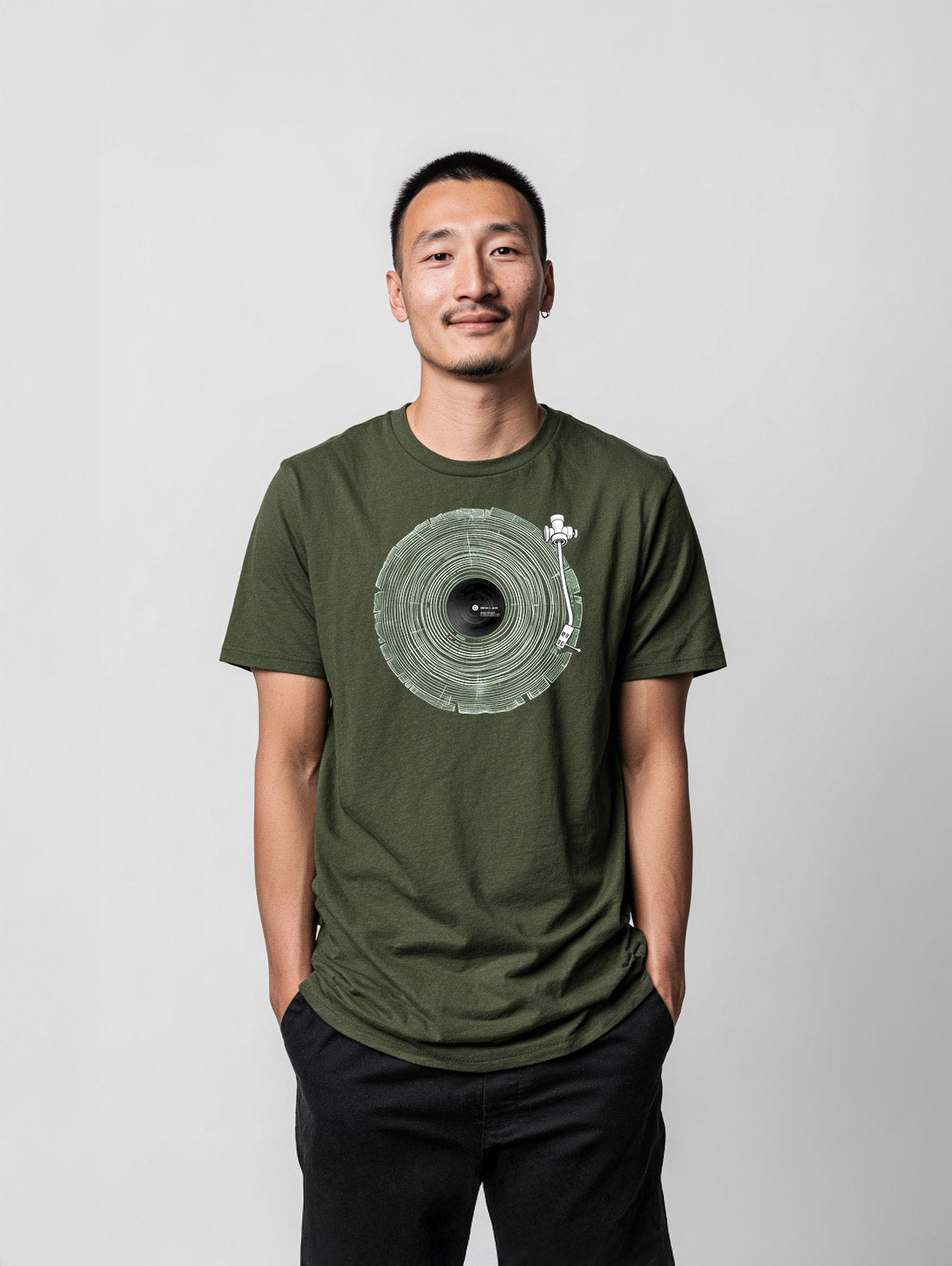 Denim & Luxe Mens Tree Rings Record Tee