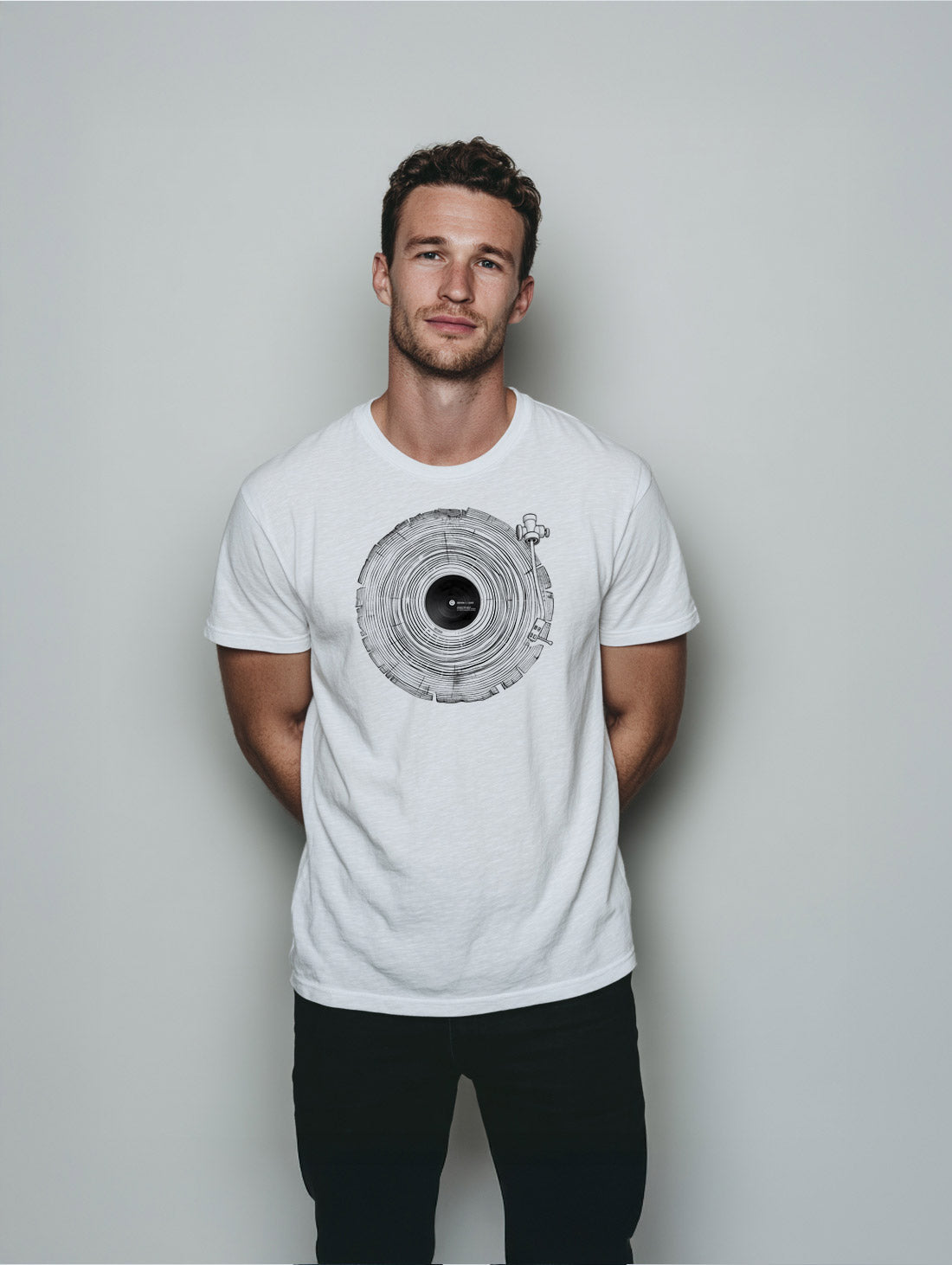 Denim & Luxe Mens Tree Rings Record Tee